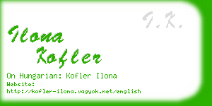 ilona kofler business card